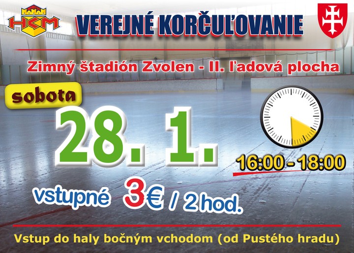 V sobotu na verejné korčuľovanie aj Veľkú cenu Zvolena